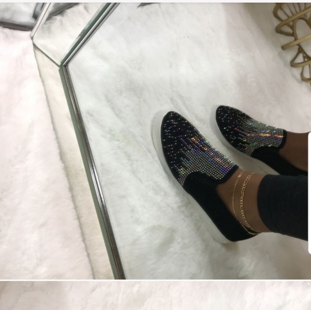 Faux Leather Embellished Sneaker - Picture 5 of 5